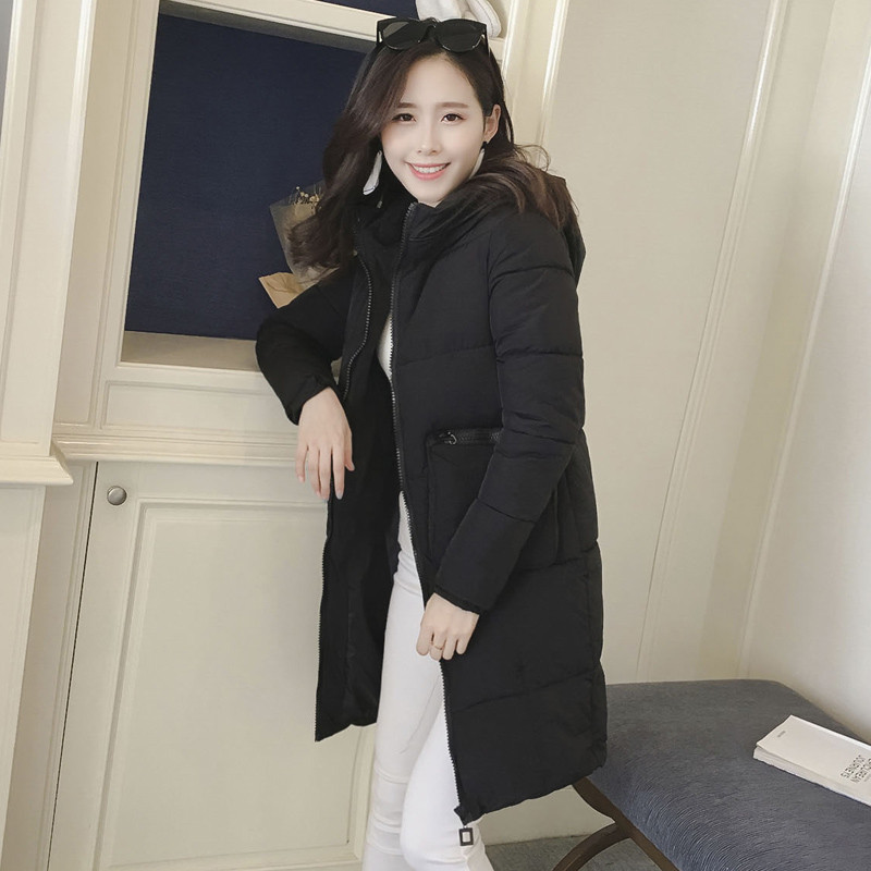 棉袄女中长款韩版学生宽松bf冬季外套加厚棉衣
