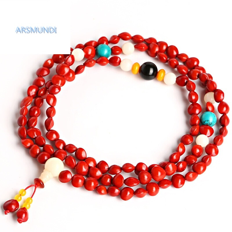 红豆串手链做法