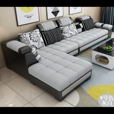 定制阿斯卡利科技布艺沙发小户型大客厅简约现代家具贵妃沙发组合乳胶北欧套装