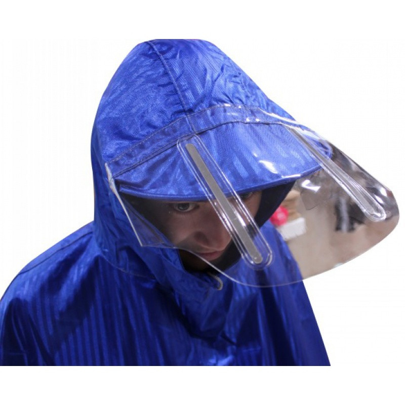 雨衣 电动车雨衣时尚头盔式帽檐雨衣 加大加长单人雨披