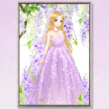 5d钻石画满钻卡通动漫人物十字绣钻石绣客厅儿童卧室公主女孩婚纱