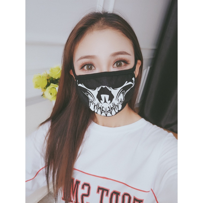 个性潮款口罩骷髅口罩防风保暖护脸半脸口罩男女