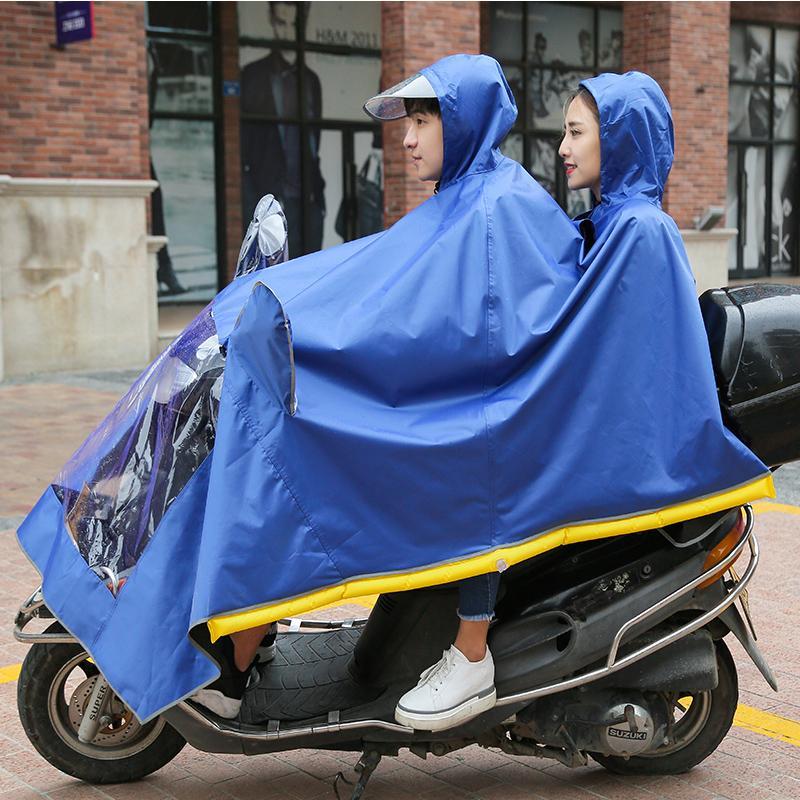 双人电动车雨衣摩托车雨披男女成人单人加大加厚牛津布雨衣