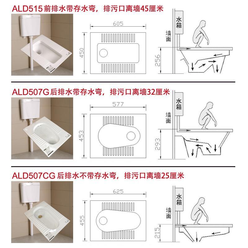 卫浴便池防臭蹲便套装整套洗手间蹲厕所高压大便池壁挂式冲水箱高