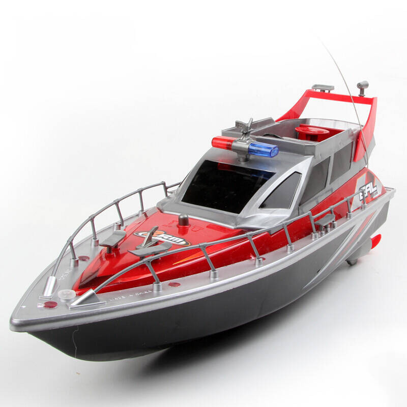 遥控船模型玩具轮船电动警察舰艇儿童仿真