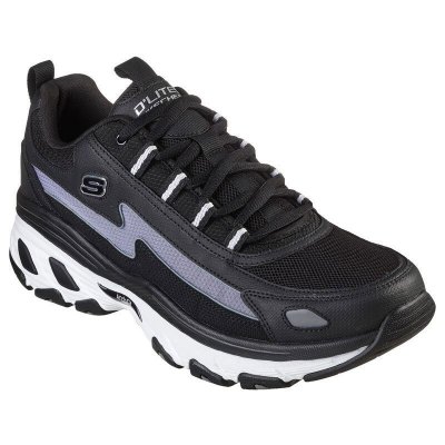 斯凯奇(Skechers)男鞋 D'Lites Arch Fit 经典老爹熊猫鞋 透气舒适 运动跑步鞋男237310