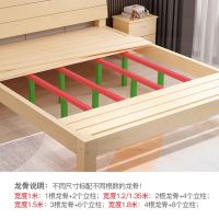 床双人床实木床1.5米松木双人床经济型现代简约1.8米出租房简易单人床1.2m
