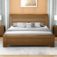 床双人床新中式实木床1.8米大床1.5M床经济型简约现代家具主卧室储物619