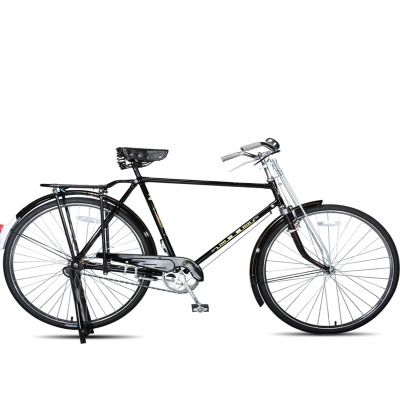凤凰[PHOENHIX]老式自行车28寸男式通勤代步复古二八大杠杆闸双脚撑单车