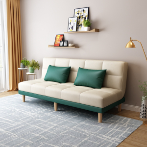 法耐科技布沙发客厅小户型出租房服装店双人可折叠多功能两用布艺沙发