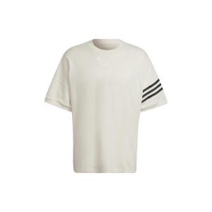 Adidas Originals三叶草 经典三条纹系列 休闲运动短袖 落肩袖T恤 男款 白色 休闲百搭 HM1874