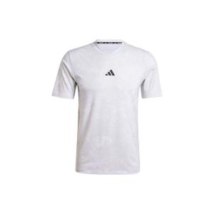 Adidas阿迪达斯 圆领套头品牌图案印花修身短袖T恤 男款 灰色 适中休闲百搭 运动健身 简约时尚 IS3807