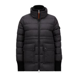 Moncler 盟可昧 BAUX 短款羽绒服 可拆卸风帽罗纹袖口舒适保暖外套棉服 海外代购专柜