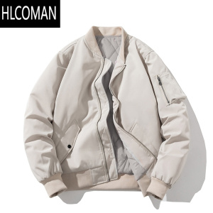HLCOMAN2023新款外套美式棒球服加厚棉衣潮牌男士男女情侣夹克飞行员