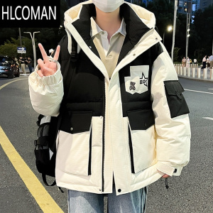 HLCOMAN棉衣男冬季潮流韩版羽绒棉服青少年加厚工装外套初中高中学生棉袄