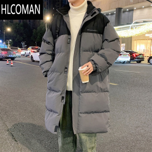 HLCOMAN羽绒棉服男新款加厚中长款棉衣冬季青少年p暖过膝连帽大衣外套