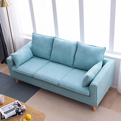 沙发小户型双人现代简约客厅三人闪电客沙发经济型北欧休闲简易布艺沙发