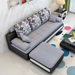 沙发小户型可拆洗简约客厅现代双人三人经济型布艺闪电客沙发组合整装