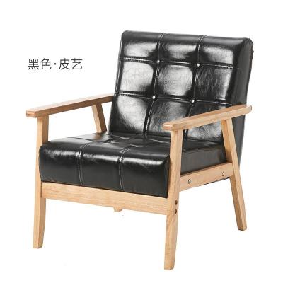 北欧日式沙发小户型经济型服装店用木简约现代出租屋单人双人椅