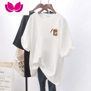 七斓白色短袖t恤女夏季宽松设计感小众韩系甜美女装体恤上衣ins潮