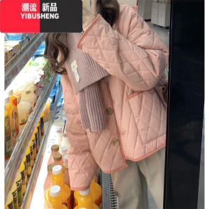 YIBUSHENG羊羔毛棉服女冬季2023年新款棉袄小个子加绒加厚棉衣韩系冬装外套