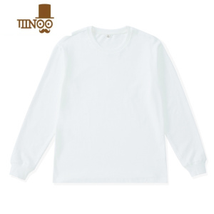 YANXU美式280g长袖T恤男秋季新款圆领宽松大码卫衣黑色打底衫
