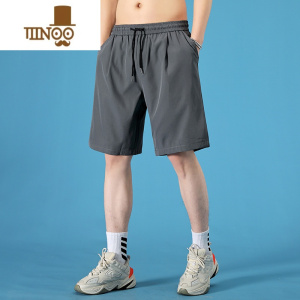YANXU短裤男夏季薄款男士速干五分裤宽松直筒冰丝裤子男休闲运动篮球裤