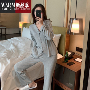 SHANCHAO睡衣女冬2022年新款莫代尔网红韩版可外穿家居服套装
