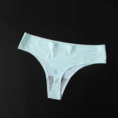 SHANCHAO一片式冰丝透气速干性感健身丁字裤女欧美运动瑜伽隐形内裤薄