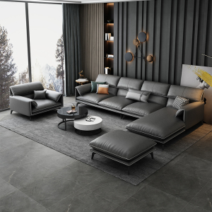 兰秀家居 意式轻奢科技布三人沙发小户型北欧客厅直排双人乳胶沙发简约现代