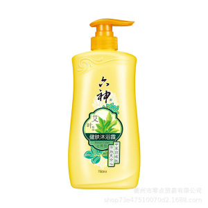 六神艾叶健肤止痒型750mL肤沐浴露保湿滋润清凉止痒精油沐浴乳男女士沐浴液