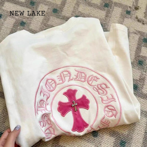 NEW LAKEvibe国潮牌刺绣短袖t恤女夏高级设计感小众宽松半袖上衣tee