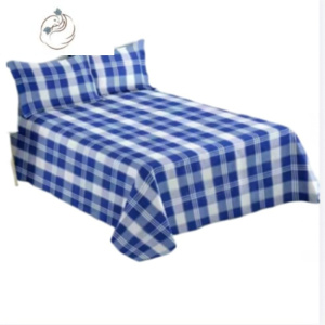 舒适主义学生床单单件职工宿舍蓝白格被单单件寝室两件套上下铺被盖枕套
