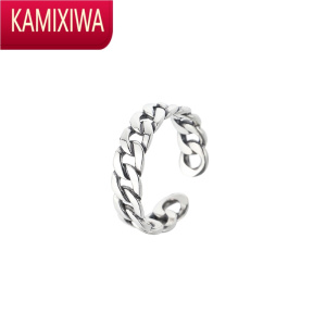KAMIXIWA链条戒指女时尚ins潮网红女冷素圈组合随形戒指女叠戴指环