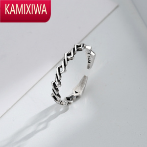 KAMIXIWA几何不规则S戒指女个性ins潮小众设计爱心菱形复古食指戒