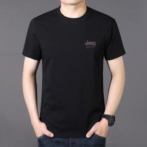 JEEP SPIRIT吉普2024短袖T恤男夏季新款纯色圆领半袖宽松打底衫