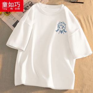 女童夏装新款儿童短袖T恤中大童洋气卡通半袖童装上衣潮