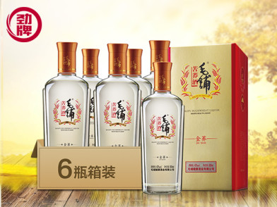 劲牌 毛铺苦荞酒金荞500ml*6瓶 42度 白酒 送3礼袋 满299减20满499减