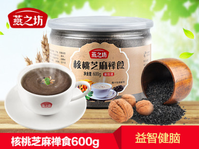 燕之坊 核桃芝麻禅食600g(量贩装) 禅食代餐科学配比无添加不含糖