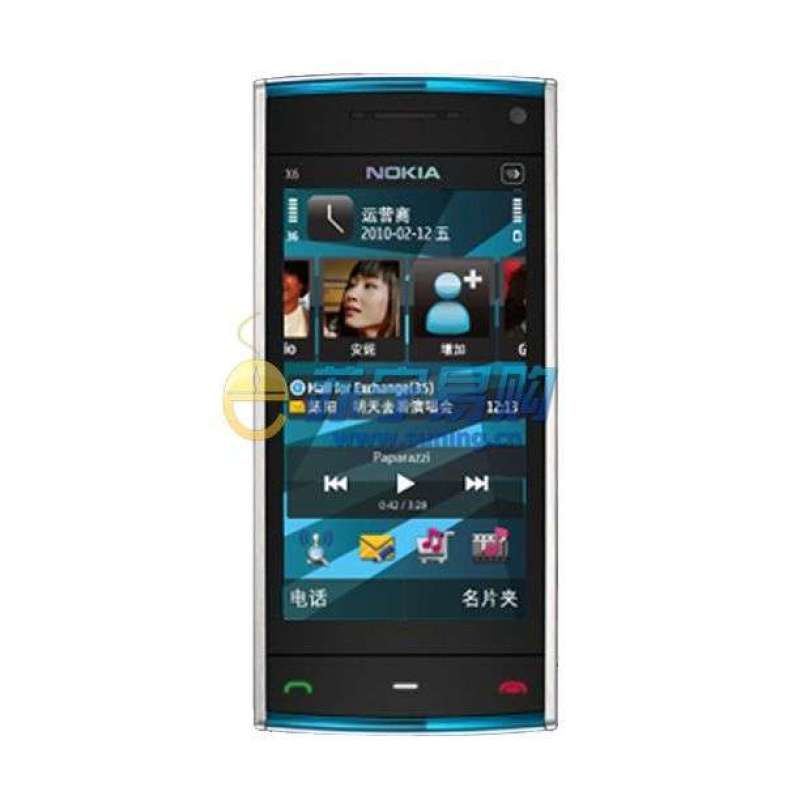 诺基亚手机X6-00 32GB(白/蓝)
