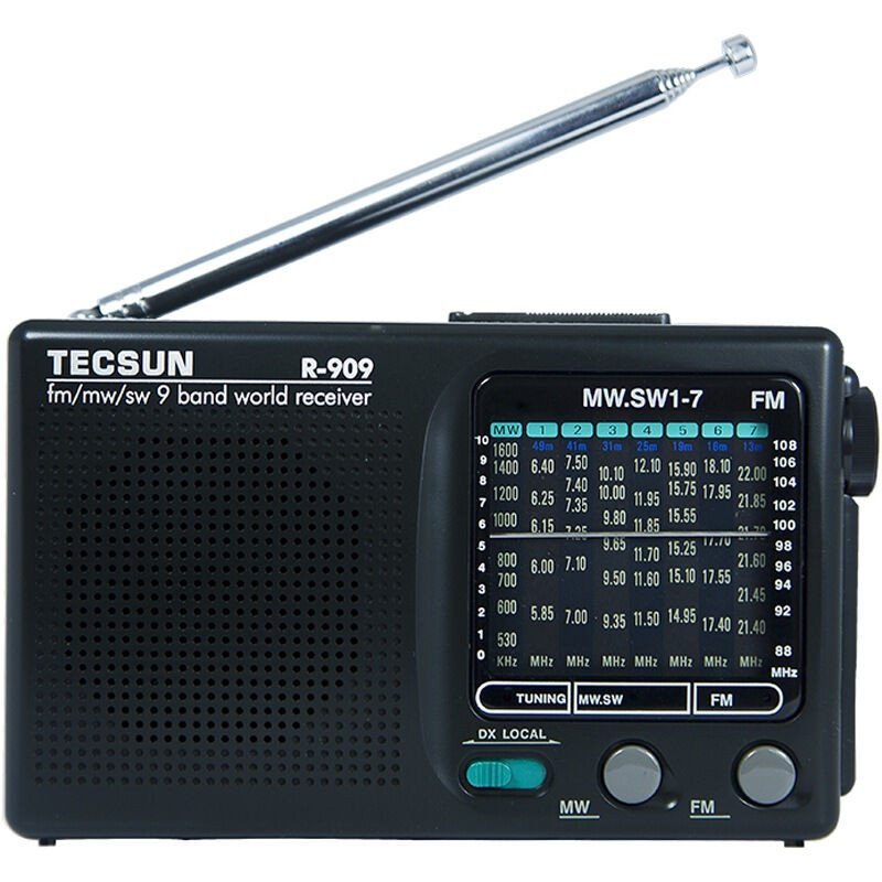 德生(Tecsun) R-909 老人收音机 全波段 电视伴音便携式 黑色