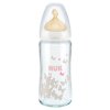 NUK耐高温240ml宽口玻璃彩色奶瓶(带初生型乳胶中圆孔奶嘴)
