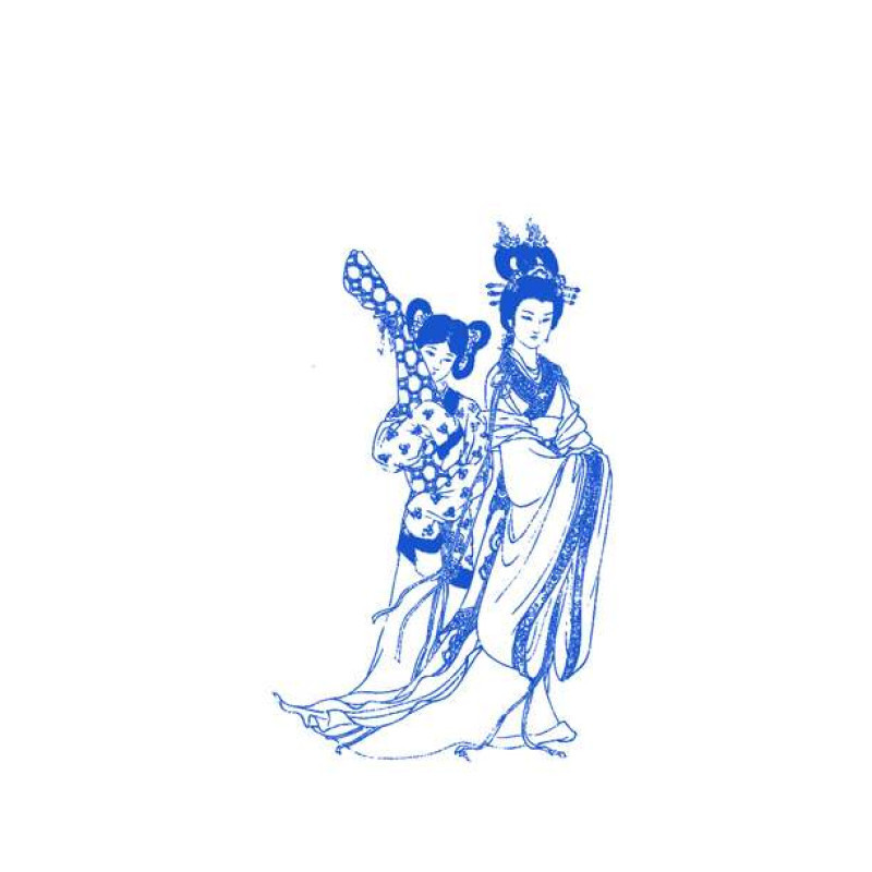手机工坊保护壳iPhone4(青花昭君)浮雕