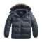 佐丹奴童装男装动感可拆毛边帽羽绒服03071611(夜蓝色/130)