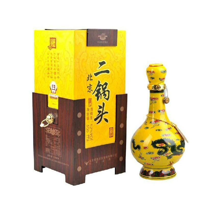 牛栏山 二锅头 经典黄龙 52度 500ml 清香型白酒 盒装