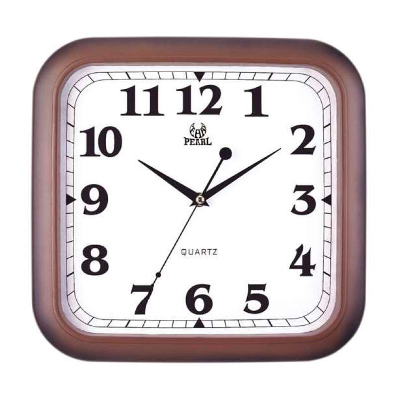 明珠星静音扫秒挂钟md17-1(咖啡)高清实拍图