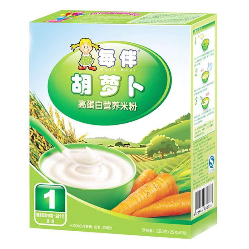 每伴胡萝卜营养米粉(一段)225g
