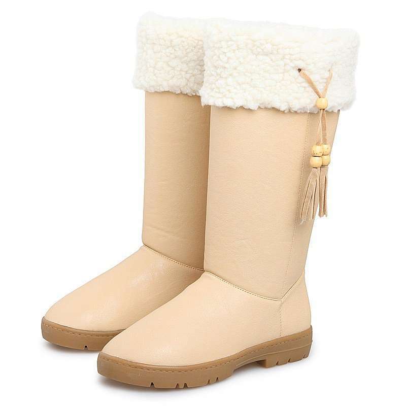 VANCL凡客诚品 冰激凌翻边雪地靴12寸 杏色 35