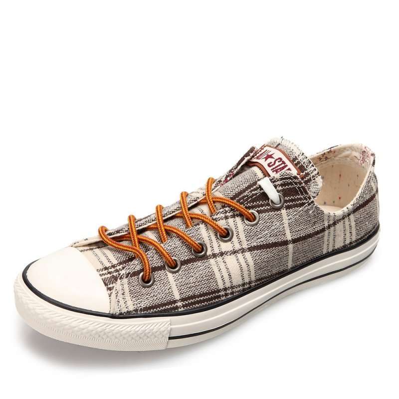 Converse 匡威男子低帮系带all star英伦格纹硫化鞋128333C 45
