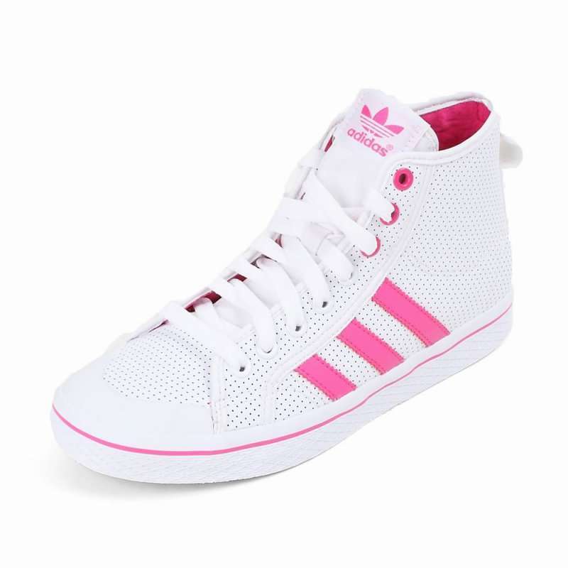 adidas阿迪达斯三叶草2012新款女子 HONEY STRIPES MID W休闲鞋V2472白色38